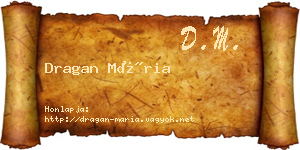 Dragan Mária névjegykártya